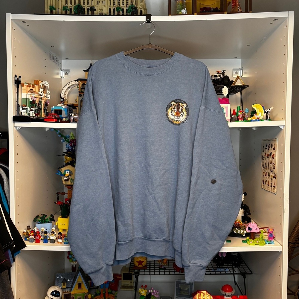 Y2K Hanes ComfortBlend EcoSmart XL San Diego Zoo Safari Tiger Sweatshirt